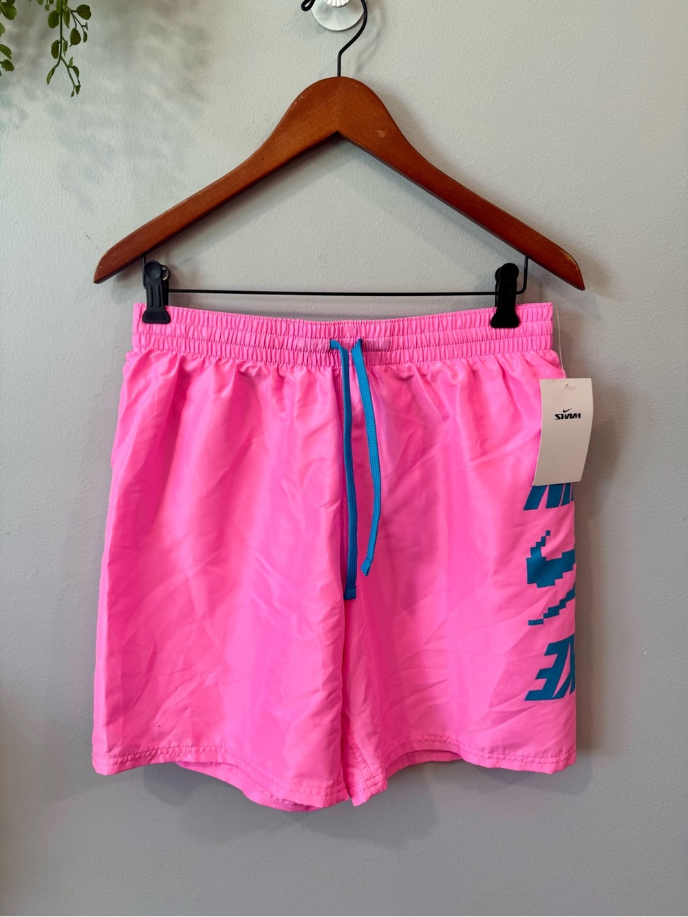 Nwt Nike Pink Swim Trunks Sz M